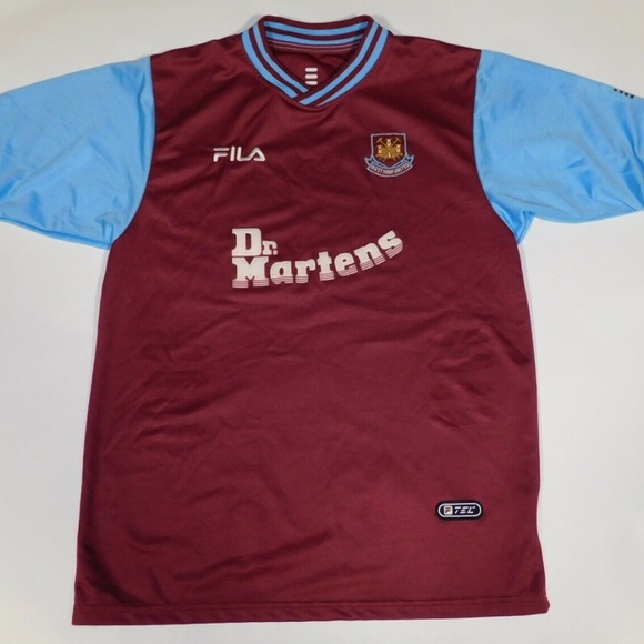 WEST HAM RETRO 2001 FILA SOCCER JERSEY - Picture 1 of 5